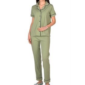 Nicoletta Yeşil Kısa Kollu Kadın Pijama Takımı