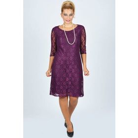 Nidya Moda 4009DM Mürdüm Kadın Elbise