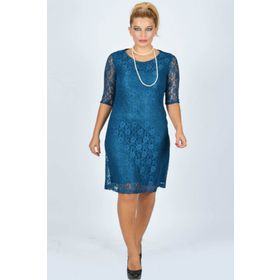 Nidya Moda 4009DP Petrol Kadın Elbise