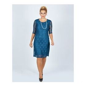 Nidya Moda 4009DP Petrol Kadın Elbise
