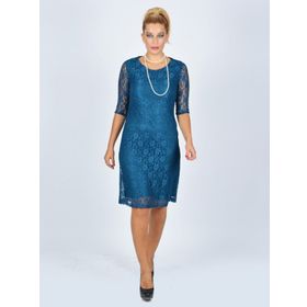 Nidya Moda 4009DP Petrol Kadın Elbise