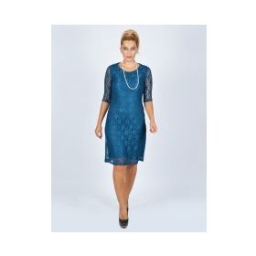 Nidya Moda 4009DP Petrol Kadın Elbise