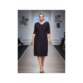 Nidya Moda 4009RM Mürdüm Büyük Beden Simli Kadın Abiye Elbise