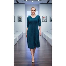 Nidya Moda 4009RP Petrol Simli Kadın Elbise