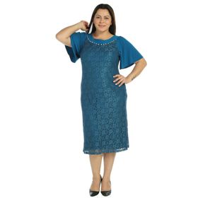 Nidya Moda 4026DP Petrol Kadın Elbise