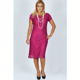 Nidya Moda 4035DF Fuşya Kadın Elbise