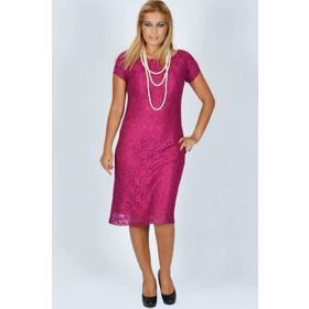 Nidya Moda 4035DF Fuşya Kadın Elbise