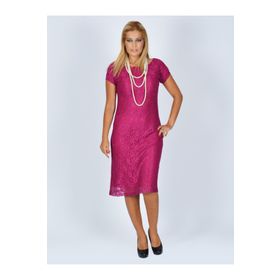 Nidya Moda 4035DF Fuşya Kadın Elbise