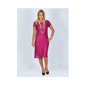 Nidya Moda 4035DF Fuşya Kadın Elbise