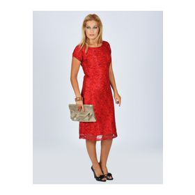 Nidya Moda 4035DK Kırmızı Kadın Elbise
