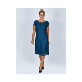 Nidya Moda 4035DP Büyük Beden Dantel Vako Elbise