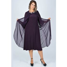 Nidya Moda 4037M Mürdüm Kadın Elbise