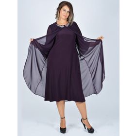 Nidya Moda 4037M Mürdüm Kadın Elbise