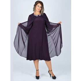 Nidya Moda 4037M Mürdüm Kadın Elbise