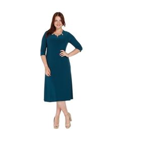 Nidya Moda 4081Y Yeşil Kadın Elbise