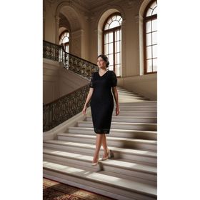 Nidya Moda 4161S Siyah Dantel Kadın Elbise