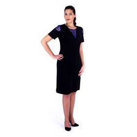 Nidya Moda Dantel Kombin Krep Siyah Abiye Elbise