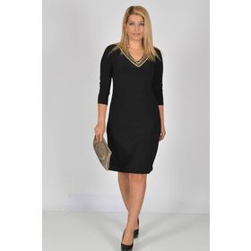 Nidya Moda S4039 Siyah Kadın Abiye Elbise