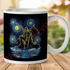 Night of Cthulhu Impressionist Baskılı Kupa
