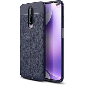 Nihcase Xiaomi Redmi K30 Deri Dokulu Siyah Silikon Cep Telefonu Kılıf