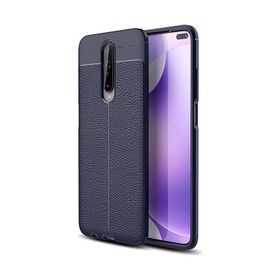 Nihcase Xiaomi Redmi K30 Deri Dokulu Siyah Silikon Cep Telefonu Kılıf