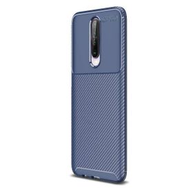 Nihcase Xiaomi Redmi K30 Negro Karbon Desenli Kahverengi Silikon Cep Telefonu Kılıf