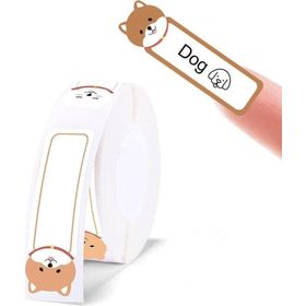 Niimbot T14 50-130 Puppy Beyaz 14x50 mm Hayvan Desenli Termal Etiket