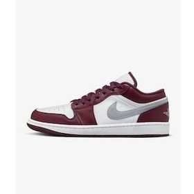 Nike 553558-615 Air Jordan 1 Low Beyaz Bordo Erkek Spor Ayakkabı