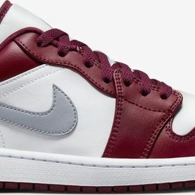 Nike 553558-615 Air Jordan 1 Low Beyaz Bordo Erkek Spor Ayakkabı