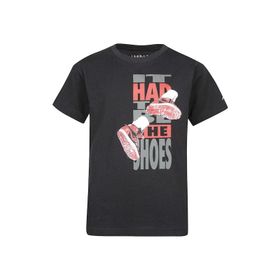 Nike 95B140-023 Jdb The Shoes Ss Tee Bisiklet Yaka Normal Kalıp Baskılı Siyah Erkek Çocuk T-Shirt