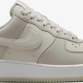 Nike Air Force 1 07 LV8 Leather Sneaker Swoosh Hakiki Deri Günlük Bej Unisex Spor Ayakkabı