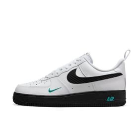 Nike Air Force 1 07 Lv8 Siyah Duman Grisi Beyaz Erkek Spor Ayakkabı