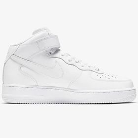 Nike Air Force 1 07 Mid Leather Sneaker Hakiki Deri Yüksek Bilek Günlük Beyaz Unisex Spor Ayakkabı