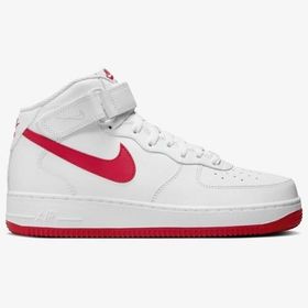 Nike Air Force 1 07 Mid Leather Sneaker Hakiki Deri Yüksek Bilek Günlük Beyaz Unisex Spor Ayakkabı