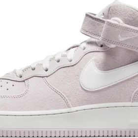 Nike Air Force 1 07 Mid QS Leather Sneaker Hakiki Deri Yüksek Bilek Günlük Beyaz Pembe Unisex Spor Ayakkabı