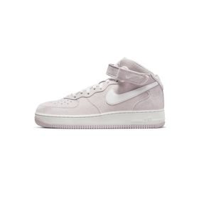Nike Air Force 1 07 Mid QS Leather Sneaker Hakiki Deri Yüksek Bilek Günlük Beyaz Pembe Unisex Spor Ayakkabı