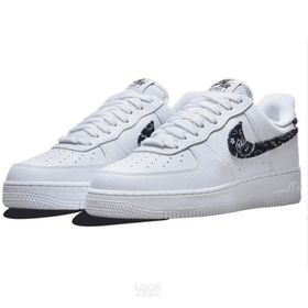 Nike Air Force 1 Low DH4406-101 Paisley Beyaz Siyah Erkek Spor Ayakkabı