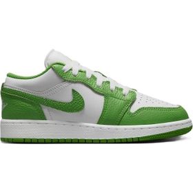 Nike Air Jordan 1 LOW SE BG Leather Sneaker Hakiki Deri Beyaz Unisex Spor Ayakkabı