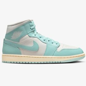 Nike Air Jordan 1 Mid Leather Sneaker Hakiki Deri Bilekli Günlük Yeşil Unisex Spor Ayakkabı