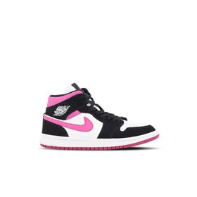 Nike Air Jordan 1 Mıd Siyah/Pembe Sneaker Kadın Ayakkabı