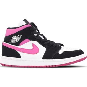 Nike Air Jordan 1 Mıd Siyah/Pembe Sneaker Kadın Ayakkabı