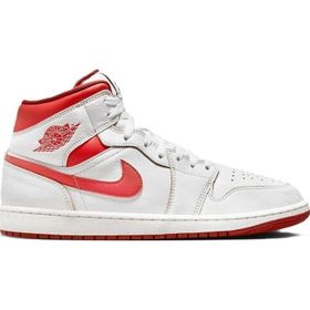 Nike Air Jordan Mid SE Leather Mens Sneaker Hakiki Deri Günlük Basketbol Beyaz Erkek Spor Ayakkabı