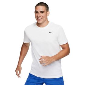 Nike AR6029-100 Dri-Fit Tee Crew Solid Beyaz Erkek Antrenman T-shirt
