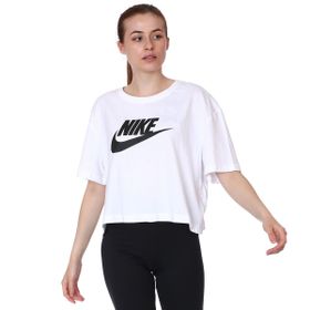 Nike BV6175-100 W Nsw Tee Essntl Crp icn Ftr Kadın Beyaz Antrenman Tişört
