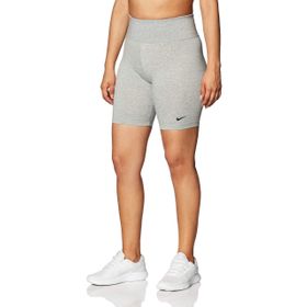 Nike CJ2661-063 Tight Fit, Yüksek Belli Gri Melanj Kısa Tayt - Biker Tayt