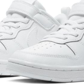 Nike Court Borough Low 2 Leather Sneaker Hakiki Deri Lastik İpli Bantlı Beyaz Unisex Spor Ayakkabı