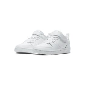 Nike Court Borough Low 2 Leather Sneaker Hakiki Deri Lastik İpli Bantlı Beyaz Unisex Spor Ayakkabı