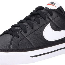 Nike Court Legacy erkek çocuk spor ayakkabısı, Siyah Beyaz Gum Açık Kahverengi, 36.5 EU