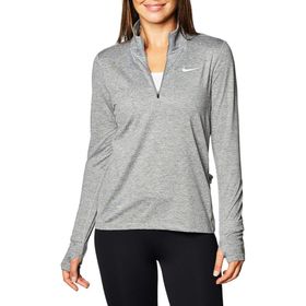Nike CU3220-084 Dri-Fit Element Top Hz Kadın Gri Koşu Uzun Kollu T-shirt