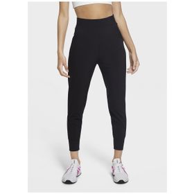 Nike CU4611-010 W Nk Bliss Luxe Mr Yüksek Bel Normal Kalıp Düz Siyah Kadın Eşofman Altı